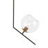 Elegant Lighting Ryland Single Light 16" Wide Pendant with Clear Glass Black